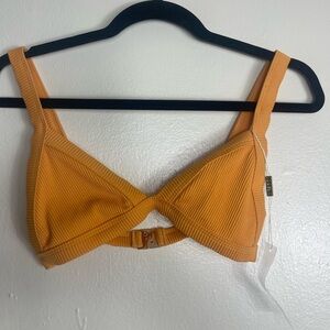 Meshki Orange Triangle Bra with Wide Straps
